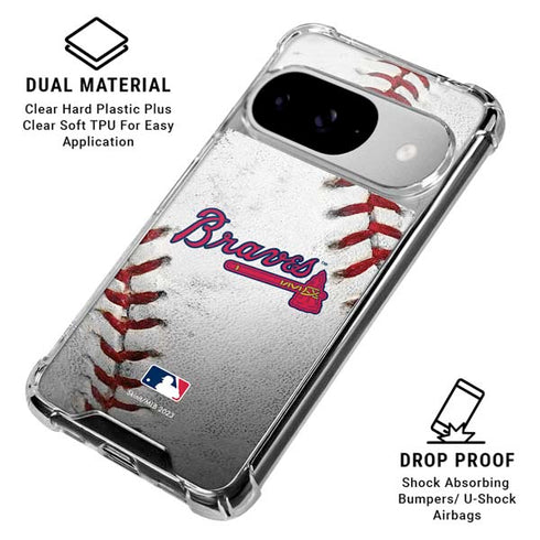 MLB Atlanta Braves Game Ball Google Pixel 10 Clear Case